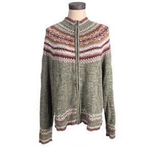 Heirloom Collectables Zip-Up Sweater – Colorful Knit, 2000s Retro Style